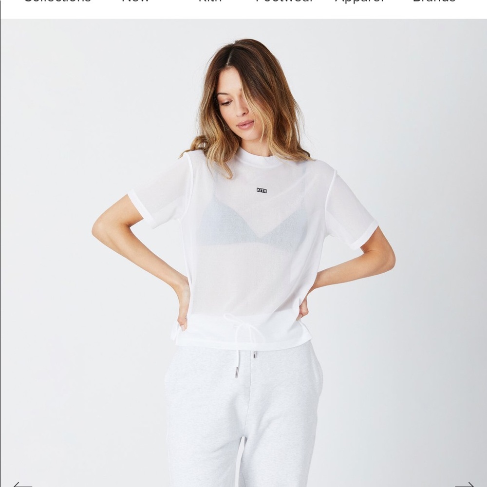 Kith White Sheer Short Sleeve Tee